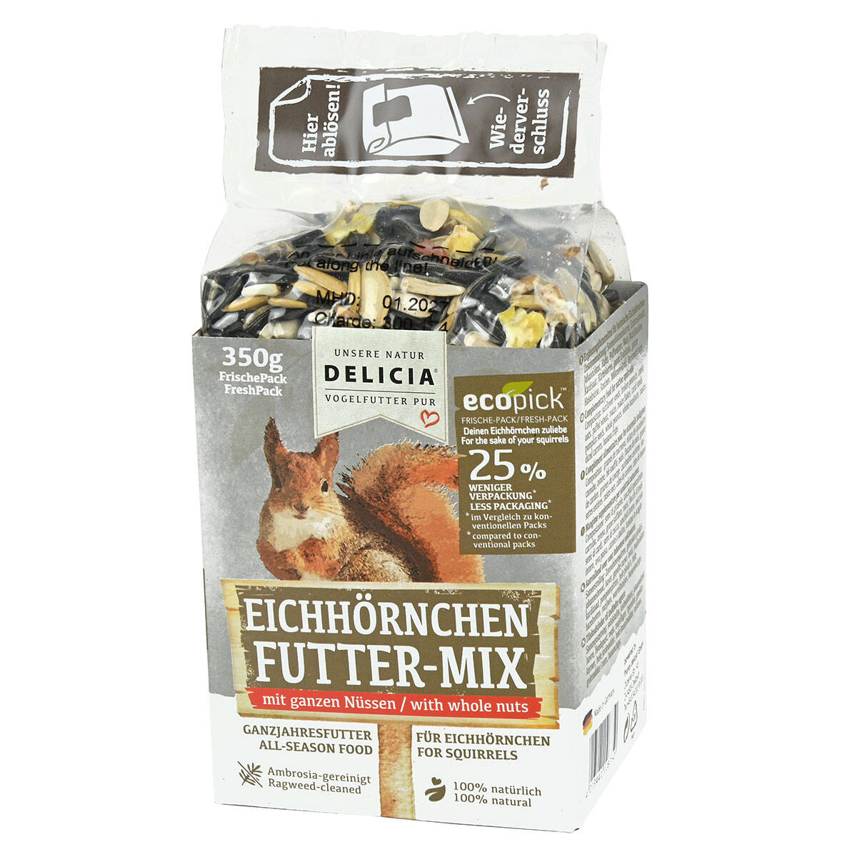 Delicia Eichhörnchen Futter-Mix