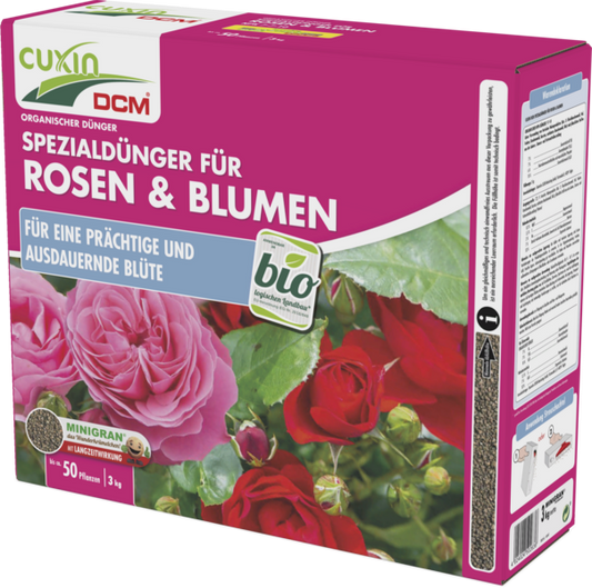 CUXIN DCM Spezialdünger für Rosen & Blumen 3 kg